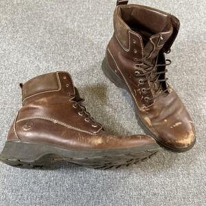 Timberland Waterproof Leather Boots Womens 8 Brown Work Hiking Lace Up